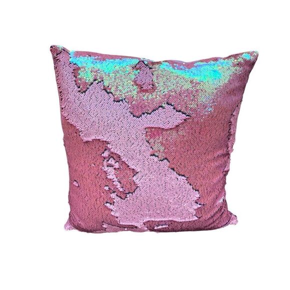NWOT NEW Two (2) Aviva Stanoff  Sequin Blush Pink Luxury Designer Pillows - Picture 6 of 9